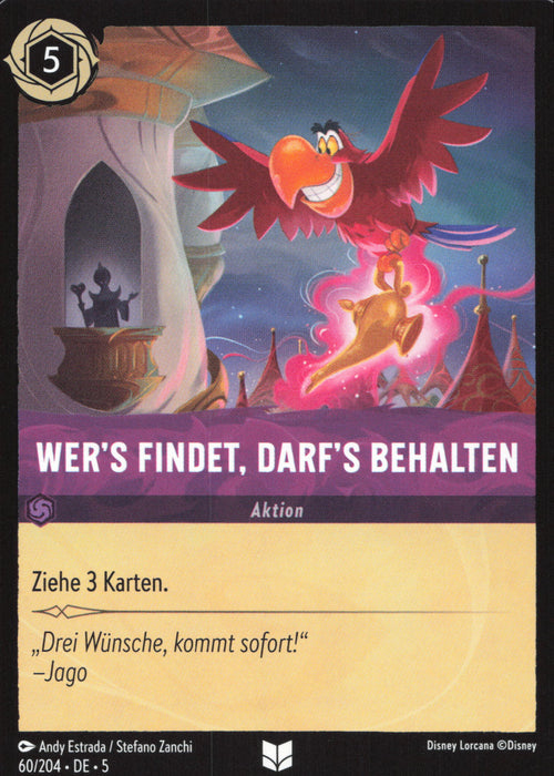 Wer's findet, darf's behalten (V.1) 5SSK-60 Uncommon Deutsch