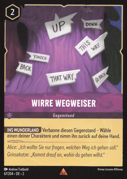 Wirre Wegweiser 2ROF-067 Rare Deutsch