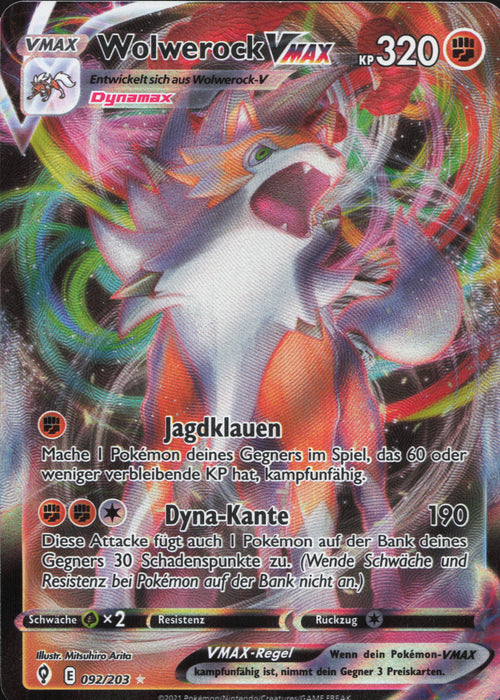 Wolwerock VMAX EVS-092 Ultra Rare Deutsch
