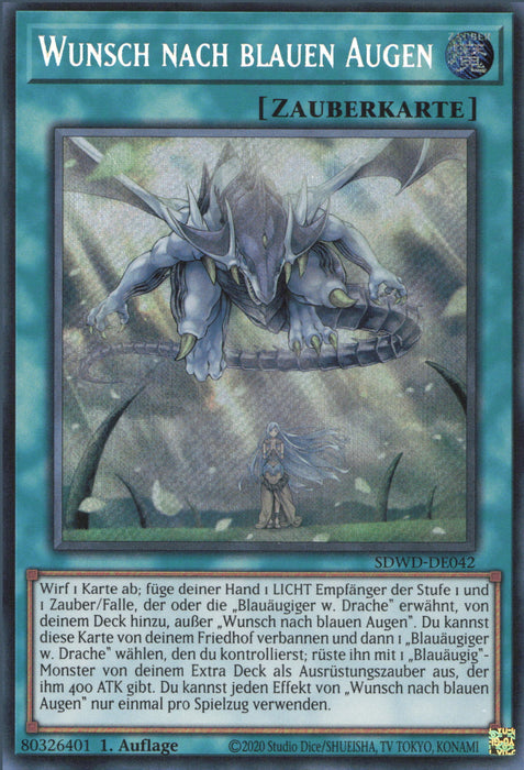 Wunsch nach blauen Augen (V.2) SDWD-DE042 Secret Rare Deutsch