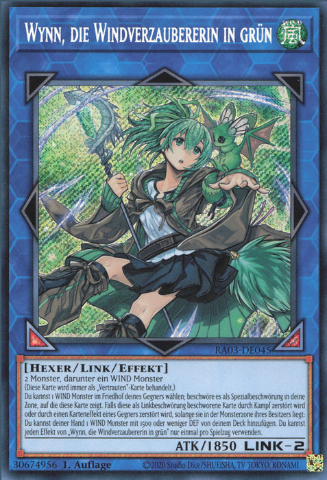 Wynn, die Windverzaubererin in grün (V.3) RA03-DE045 Secret Rare Deutsch