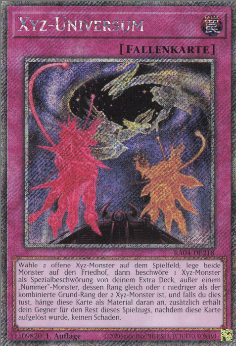 Xyz-Universum (V.1) RA04-DE218 Platinum Secret Rare Deutsch