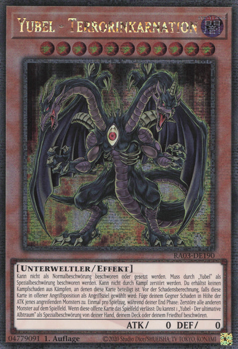 Yubel - Terrorinkarnation (V.2) RA03-DE190 Quarter Century Secret Rare Deutsch