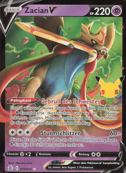 Zacian V CEL-016 Ultra Rare Deutsch