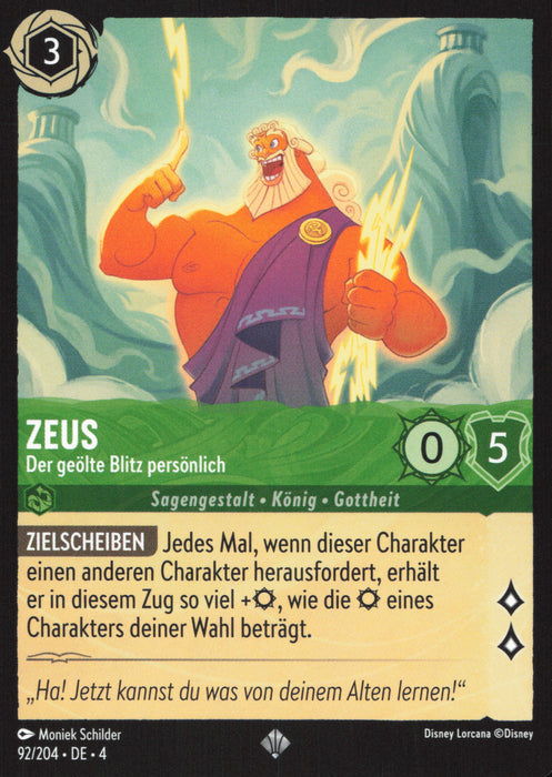 Zeus - Der geölte Blitz persönlich 4URS-092 Super Rare Deutsch