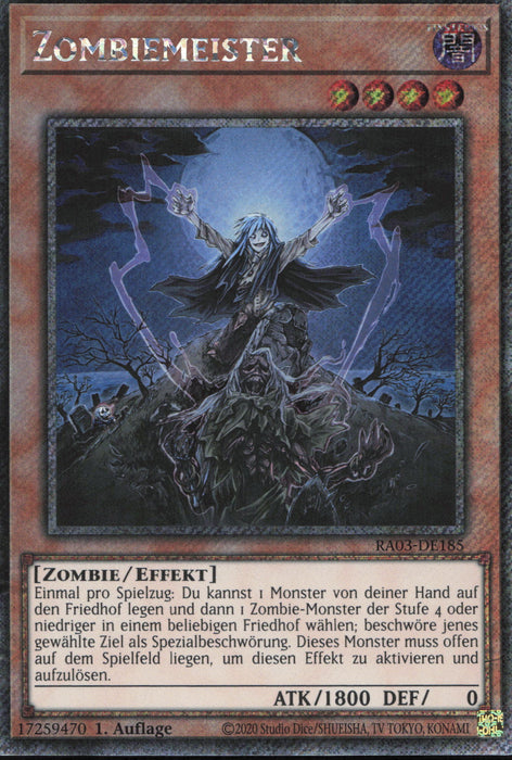 Zombiemeister (V.1) RA03-DE185 Platinum Secret Rare Deutsch