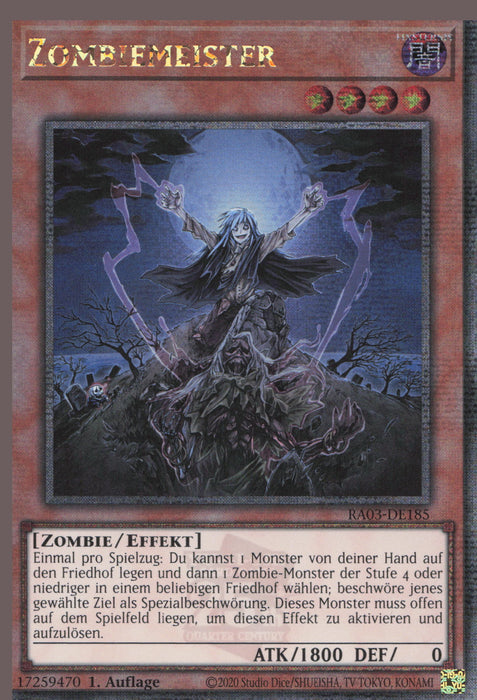 Zombiemeister (V.2) RA03-DE185 Quarter Century Secret Rare Deutsch