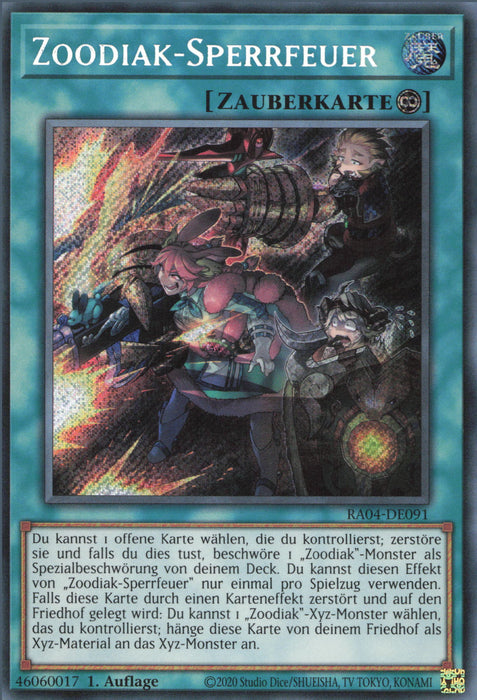 Zoodiak-Sperrfeuer (V.3) RA04-DE091 Secret Rare Deutsch
