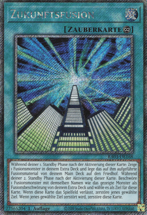 Zukunftsfusion (V.1) RA03-DE168 Platinum Secret Rare Deutsch