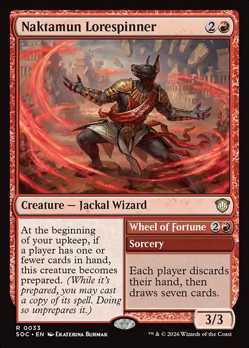 Naktamun Lorespinner // Wheel of Fortune - Back Face