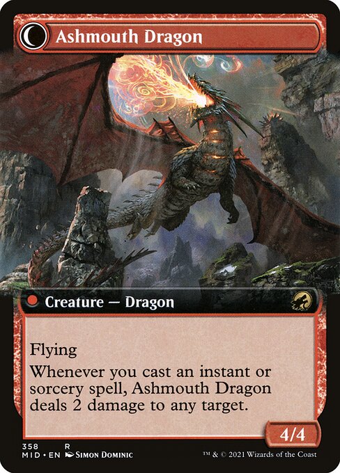 Smoldering Egg // Ashmouth Dragon - Back Face