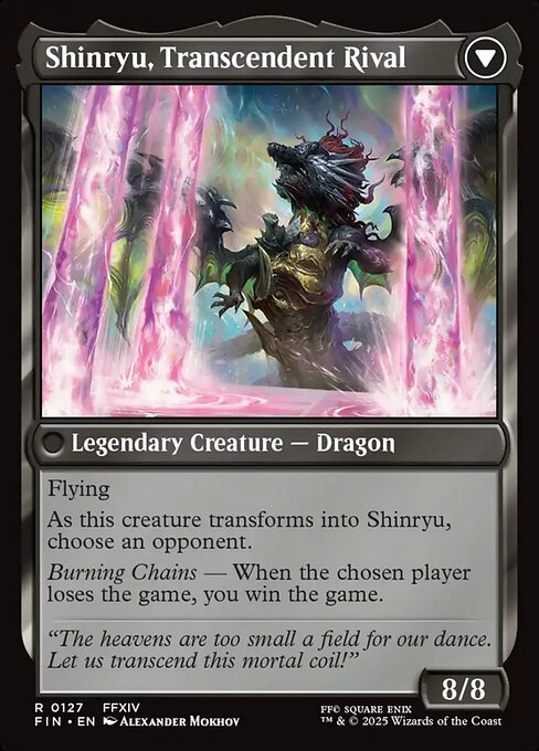 Zenos yae Galvus // Shinryu, Transcendent Rival - Back Face