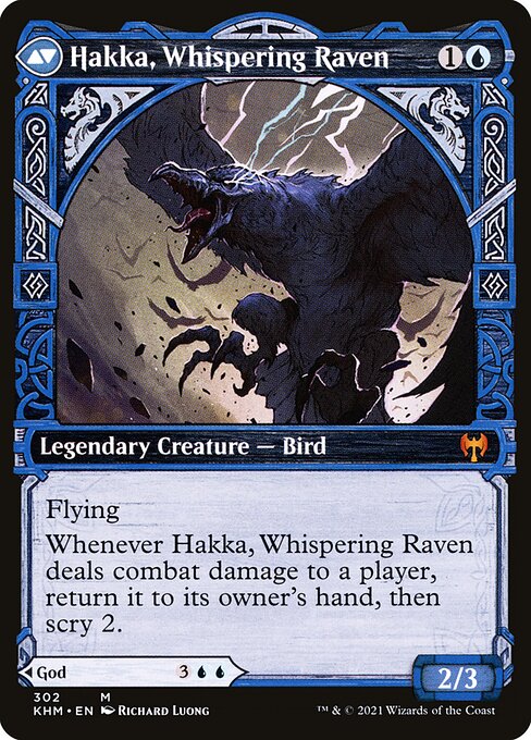 Alrund, God of the Cosmos // Hakka, Whispering Raven - Back Face