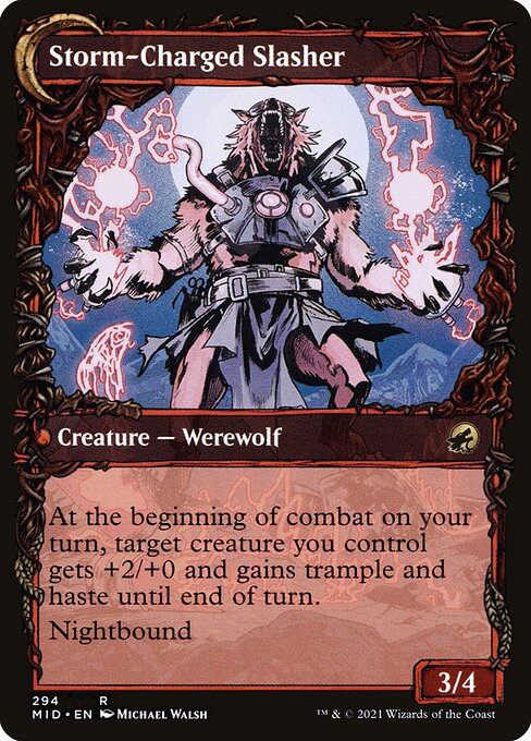 Reckless Stormseeker // Storm-Charged Slasher - Back Face