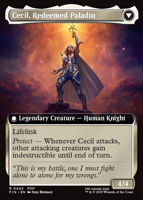 Cecil, Dark Knight // Cecil, Redeemed Paladin - Back Face