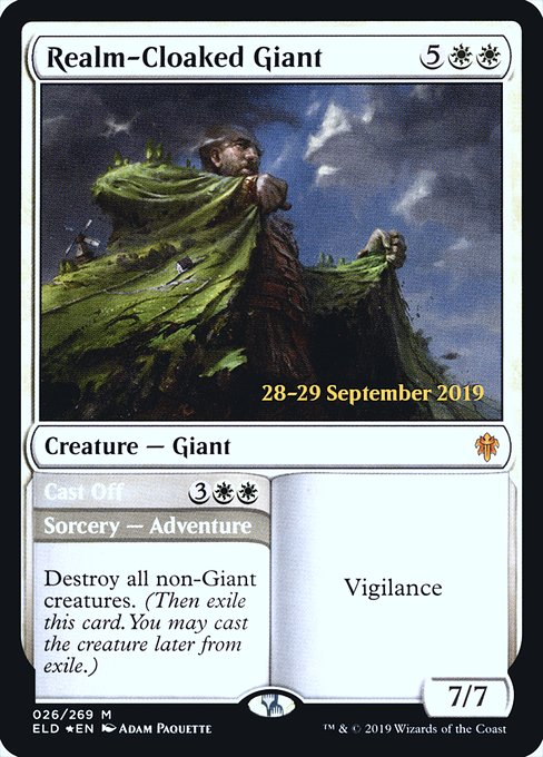 Realm-Cloaked Giant // Cast Off - Back Face