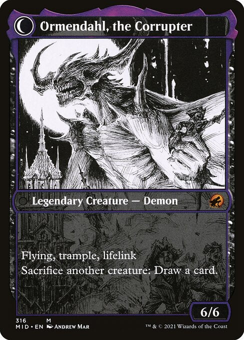 Jerren, Corrupted Bishop // Ormendahl, the Corrupter - Back Face