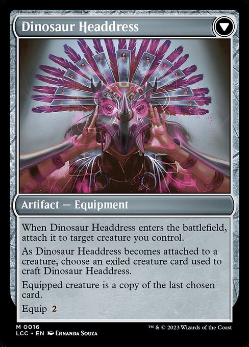 Paleontologist's Pick-Axe // Dinosaur Headdress - Back Face