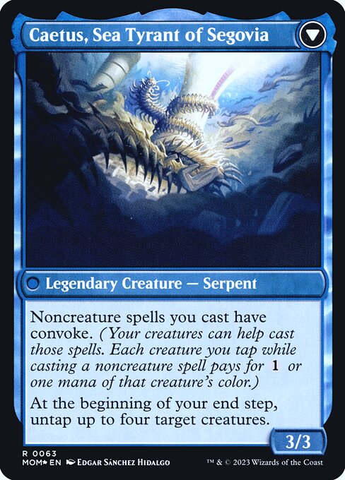 Invasion of Segovia // Caetus, Sea Tyrant of Segovia - Back Face