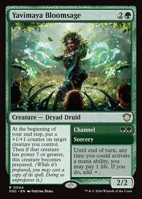 Yavimaya Bloomsage // Channel - Back Face