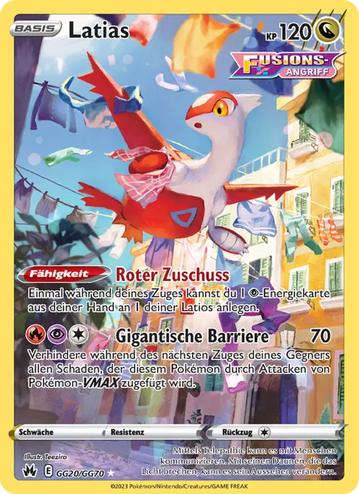 Latias CRZ-GG20 Holo Rare Deutsch
