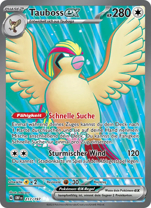 Tauboss ex OBF-217 Ultra Rare Deutsch
