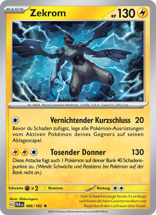 Zekrom PAR-066 Rare Deutsch