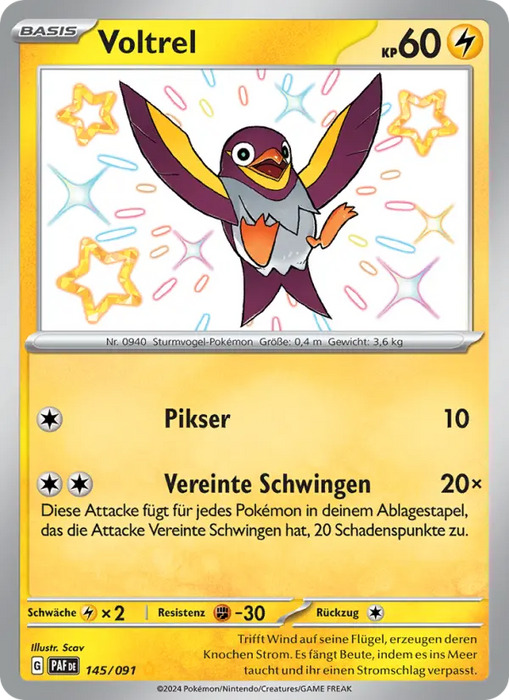 Voltrel PAF-145 Shiny Rare Deutsch