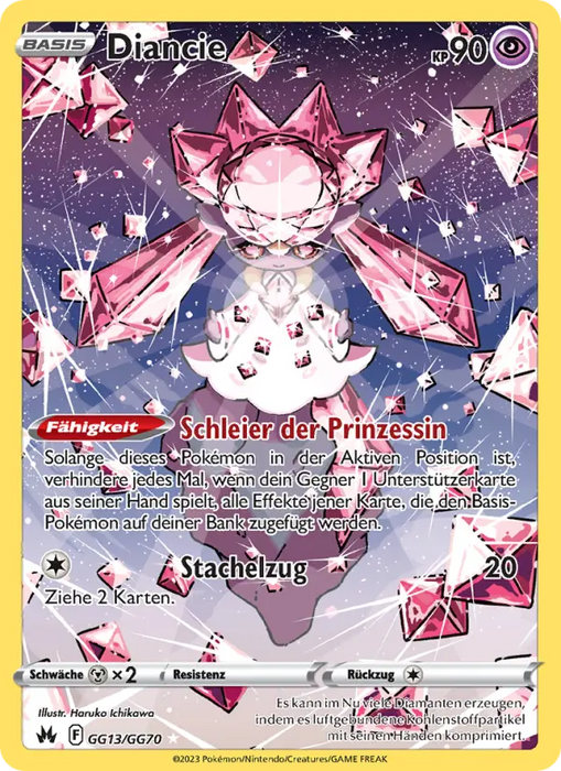 Diancie CRZ-GG13 Holo Rare Deutsch