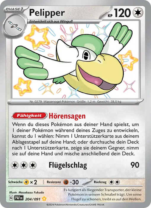 Pelipper PAF-204 Shiny Rare Deutsch
