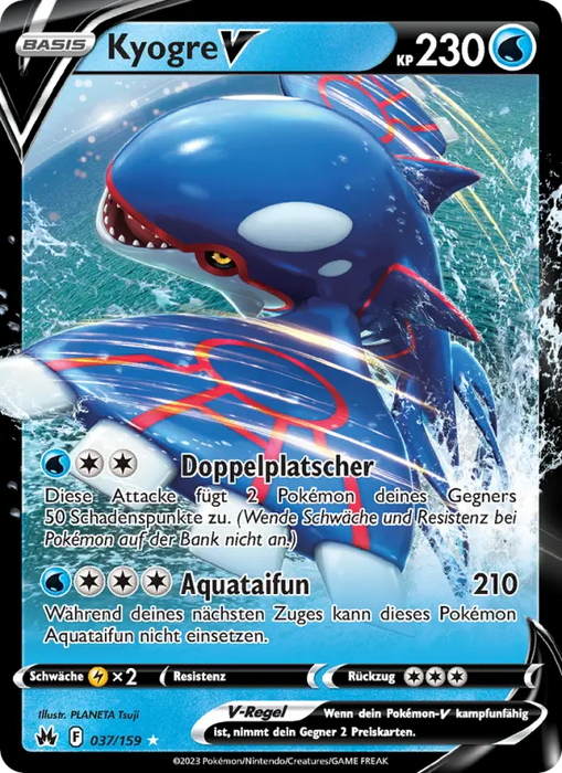 Kyogre V CRZ-037 Ultra Rare Deutsch