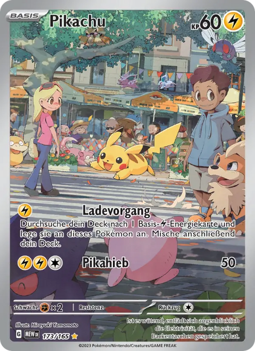 Pikachu MEW-173 Illustration Rare Deutsch
