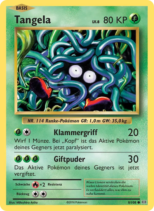 Tangela EVO-8 Common Deutsch