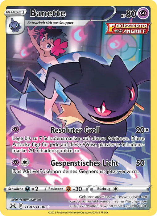 Banette LOR-TG07 Holo Rare Deutsch