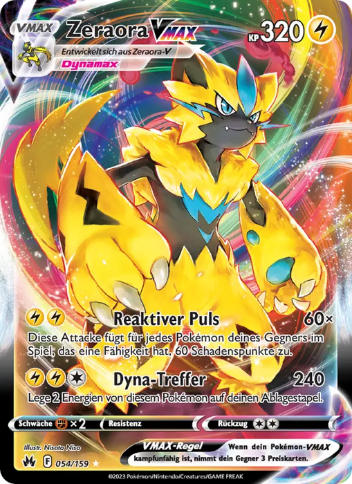 Zeraora VMAX CRZ-054 Ultra Rare Deutsch