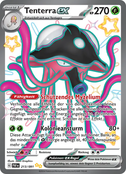 Tenterra ex PAF-213 Shiny Ultra Rare Deutsch