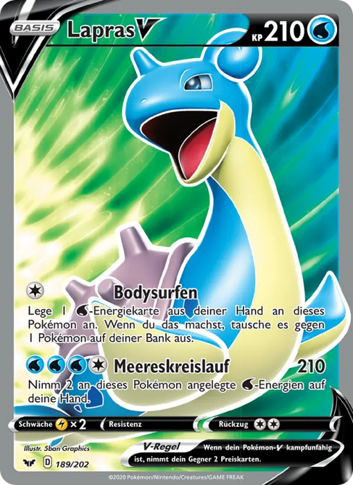 Lapras V SSH-189 Ultra Rare Deutsch