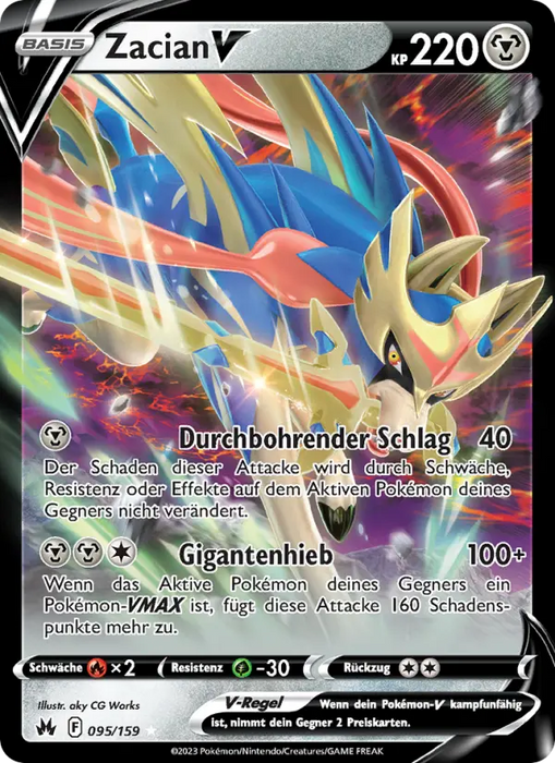 Zacian V CRZ-095 Ultra Rare Deutsch