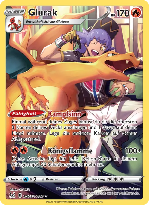 Glurak LOR-TG03 Holo Rare Deutsch