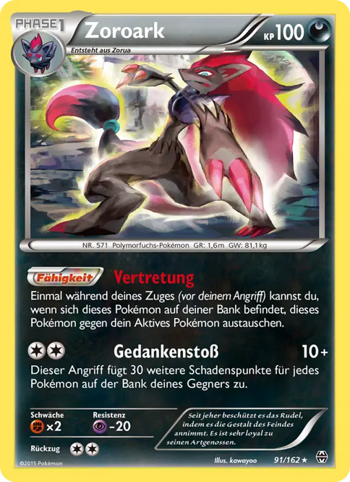 Zoroark BKT-91 Holo Rare Deutsch