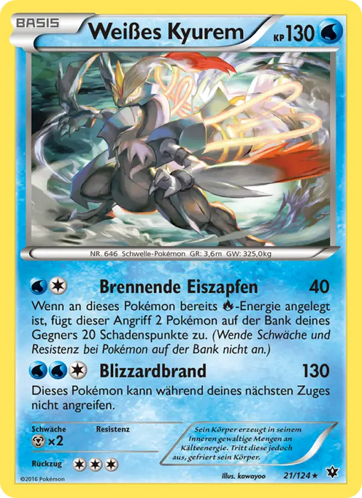 White Kyurem FCO-21 Holo Rare Deutsch