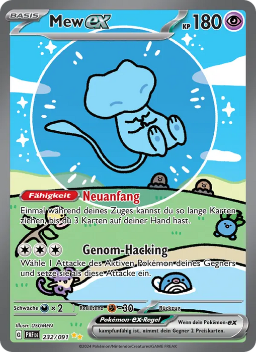 Mew ex PAF-232 Special Illustration Rare Deutsch