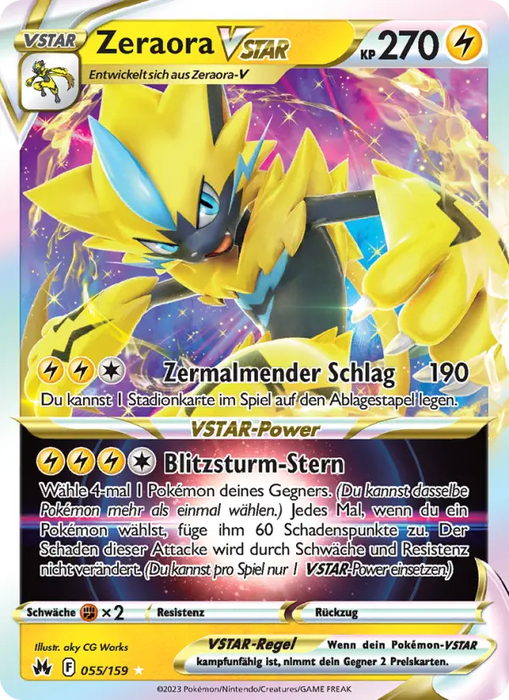 Zeraora VSTAR CRZ-055 Ultra Rare Deutsch