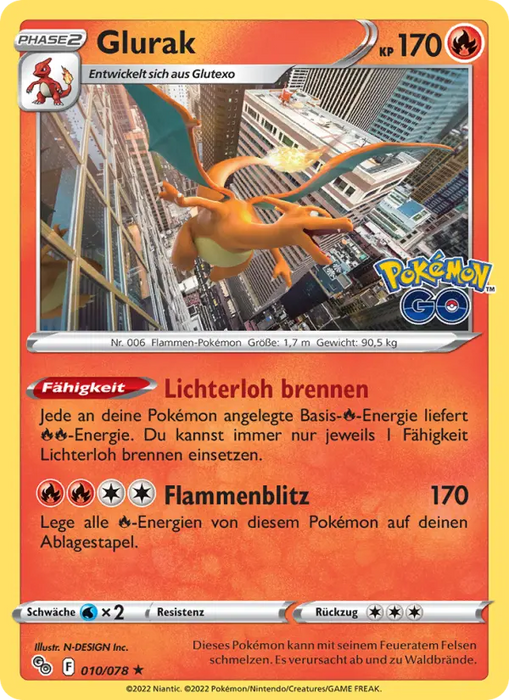 Glurak PGO-010 Holo Rare Deutsch