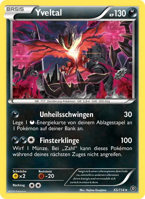 Yveltal STS-65 Holo Rare Deutsch