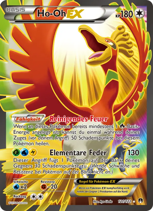 Ho-Oh EX BKP-121 Ultra Rare Deutsch