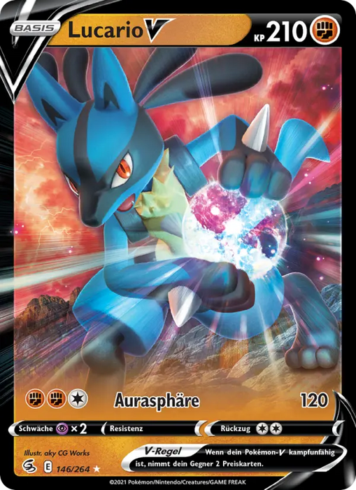 Lucario V FST-146 Ultra Rare Deutsch