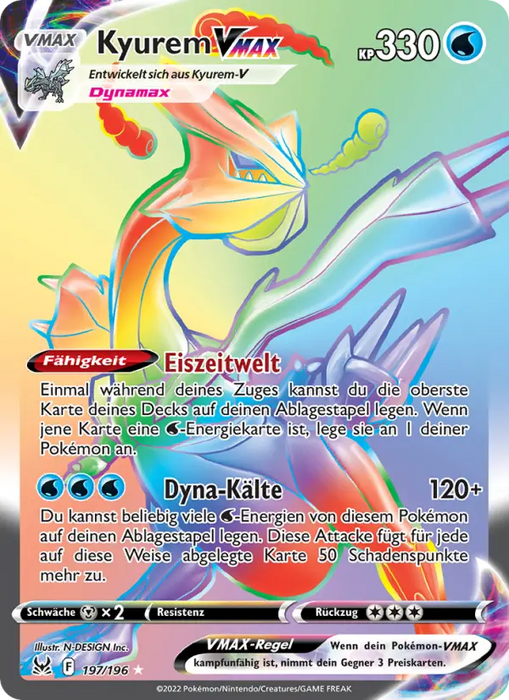 Kyurem VMAX LOR-197 Secret Rare Deutsch