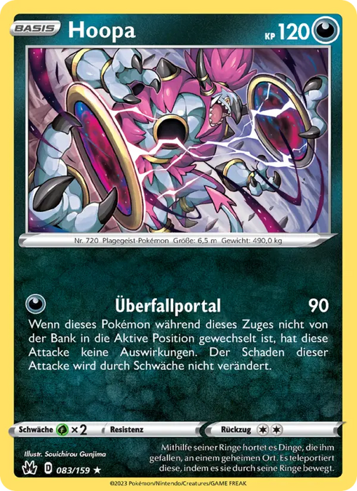 Hoopa CRZ-083 Holo Rare Deutsch