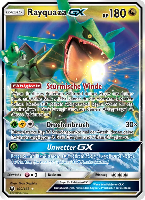 Rayquaza GX CES-109 Ultra Rare Deutsch